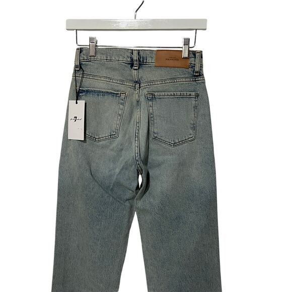 7 FOR ALL MANKIND WOMENS 25 HIGH RISE ANKLE LOGAN STOVEPIPE JEANS FROST BLUE NEW - Picture 6 of 12